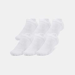 UA Essential Cushion Unisex 6-Pack No Show Socks