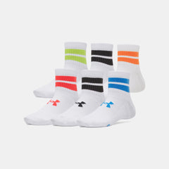 UA Essential Kids' 6-Pack Quarter Socks