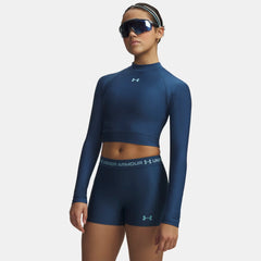 HeatGear® Women's Crop Mock Long Sleeve