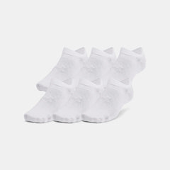 UA Essential Unisex 6-Pack No-Show Socks