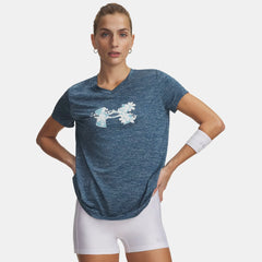 UA Tech™ Twist Graphic Women's V-Neck Short Sleeve