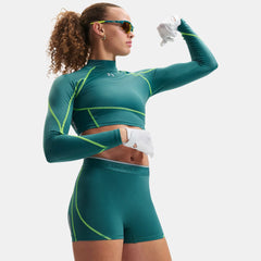 HeatGear® Elite Women's Crop Mock Long Sleeve