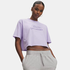 UA Script Heart Women's Crop Short Sleeve