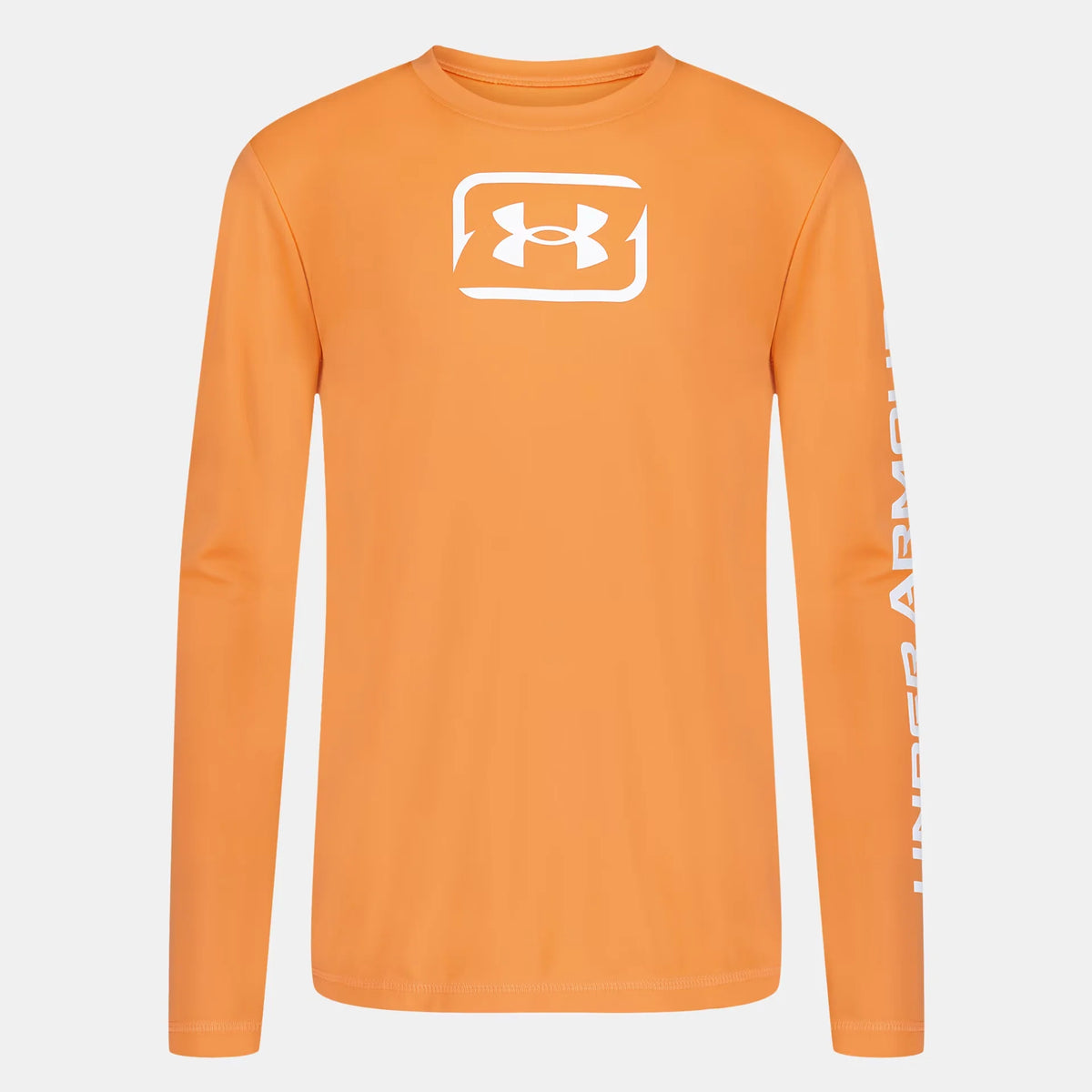UA UPF Solid Logo Boys' Long Sleeve