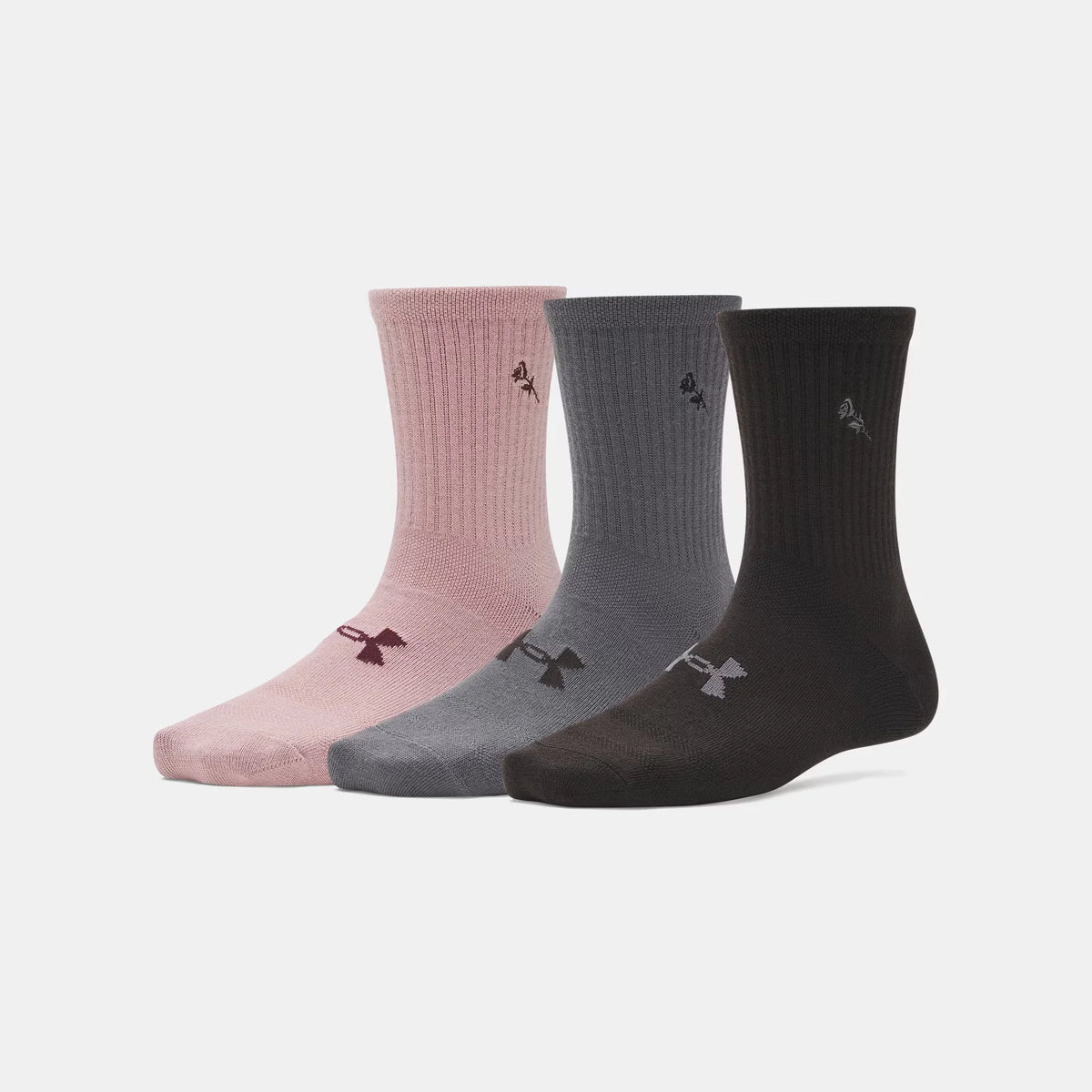 UA Essential Women's 3-Pack Mid Crew Socks