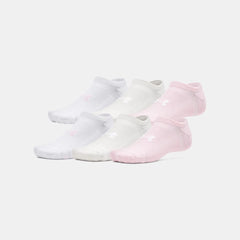 UA Essential Cushion Unisex 6-Pack No Show Socks