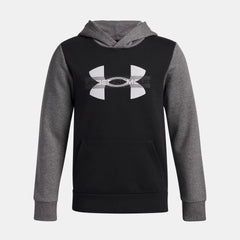 UA Rival Fleece Colorblock Graphic Boys' Hoodie