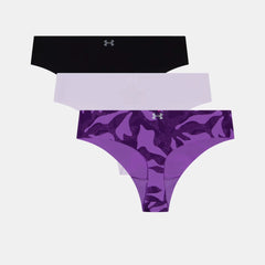 UA Essential Stretch Women's 3-Pack Printed No Show Thong